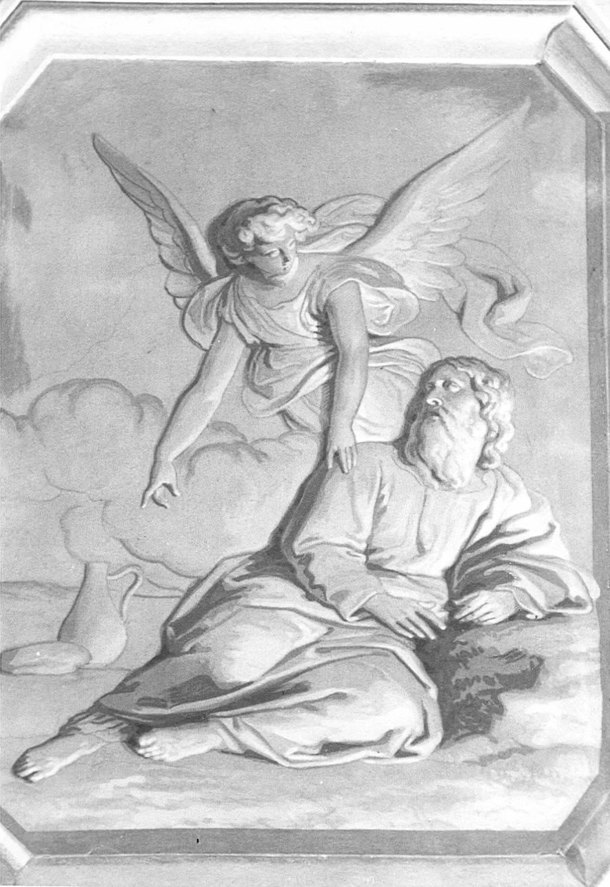 Elia nel deserto nutrito dall'angelo - Vigenano, Pavia